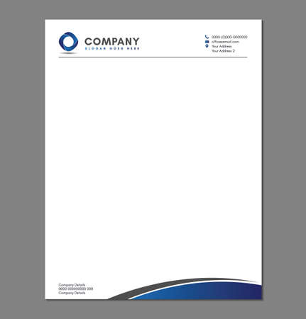 Blank Letterhead Template for Printのイラスト素材
