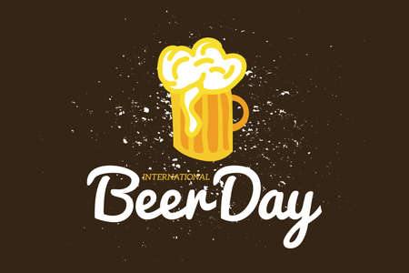 International Beer Day Illustration Backgroundのイラスト素材