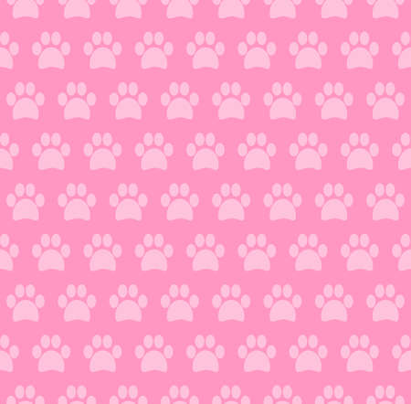 Pink Paw Seamless Pattern Design Backgroundのイラスト素材