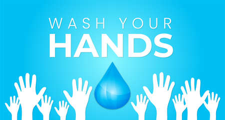 Wash Your Hands Background Illustrationのイラスト素材