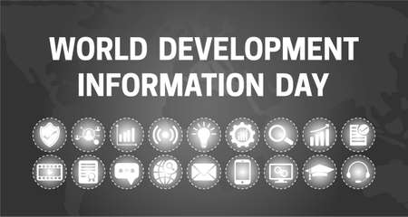 World Development Information Day Background Banner Illustrationのイラスト素材