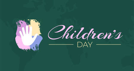 Children's Day Background Illustration on Boardのイラスト素材