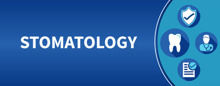 Blue Stomatology Background Illustrationのイラスト素材