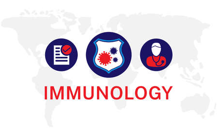 White Immunology Illustration Background Bannerのイラスト素材