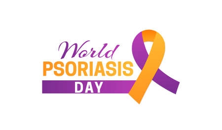 World Psoriasis Day Isolated Icon on White Backgroundのイラスト素材