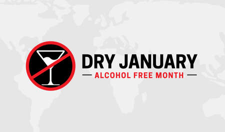 Dry January Background Illustration Bannerのイラスト素材