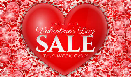 Nice Valentine's Day or Valentines Sale Background Banner Illustrationの写真素材