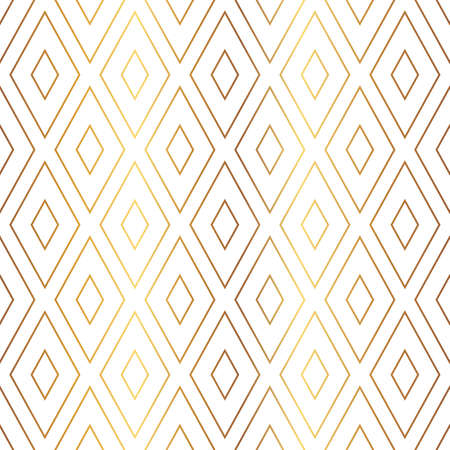 Simple Gold Rhombus Pattern on White Backgroundのイラスト素材