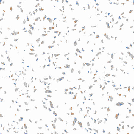 Light Beige Terrazzo Stone Texture Seamless Pattern Design on White Backgroundのイラスト素材