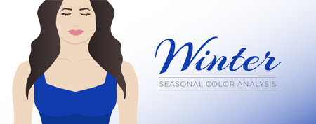 Blue Seasonal Color Analysis Winter Banner Background Illustration Designのイラスト素材