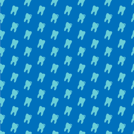 Blue Dental Pattern Design with Toothのイラスト素材