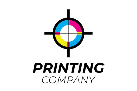 Cross Printing Company Logo with CMYK Colorsのイラスト素材