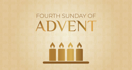 Fourth Sunday of Advent Background Illustration Designのイラスト素材