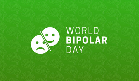 World Bipolar Day Illustration Bannerのイラスト素材