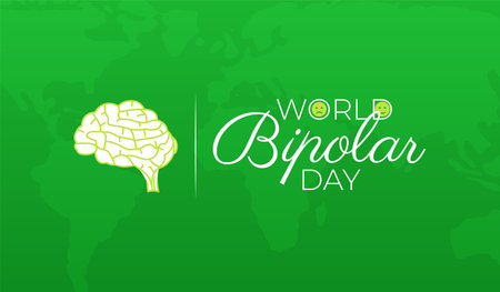 World Bipolar Day Background Illustration with Emoji or Smileyのイラスト素材