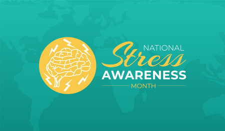 National Stress Awareness Month Backgroundのイラスト素材