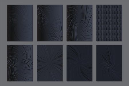 Dark Abstract Corporate Background Design with Lines. Black Gradient Luxury Templateのイラスト素材