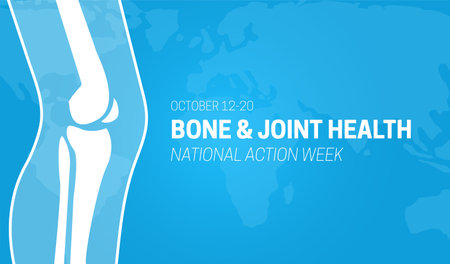 World Bone and Joint Health National Action Week Background Illustration Bannerのイラスト素材