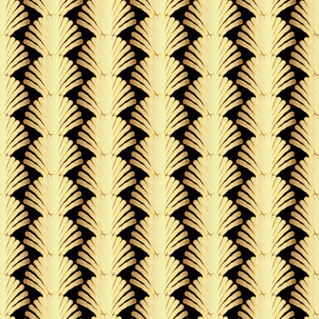 Gold Art Deco Great Gatsby Style Seamless Repeat Pattern Backgroundの写真素材