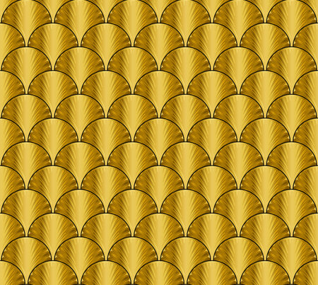Gold Art Deco Seamless Repeat Pattern Backgroundの写真素材