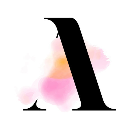 A Letter Initial Feminine Pink Brand Logo Designのイラスト素材