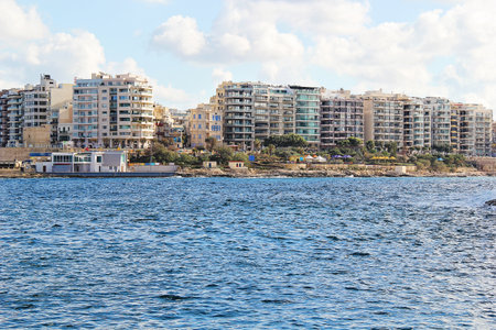 View of Sliema in Maltaの写真素材
