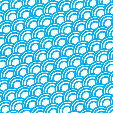 Japanese wave patternのイラスト素材