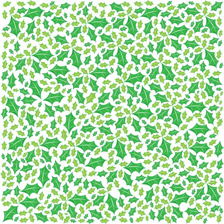 Christmas Holy Leaf Patternのイラスト素材