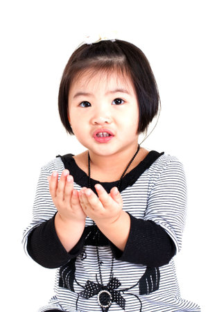 Cute little chinese girlの写真素材