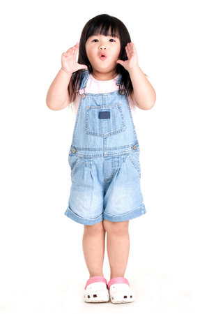 Cute little chinese girlの写真素材