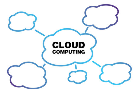 Cloud computing concept designのイラスト素材