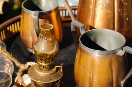 Vintage Brass Cupsの写真素材