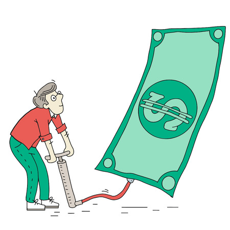 Pumping moneyのイラスト素材