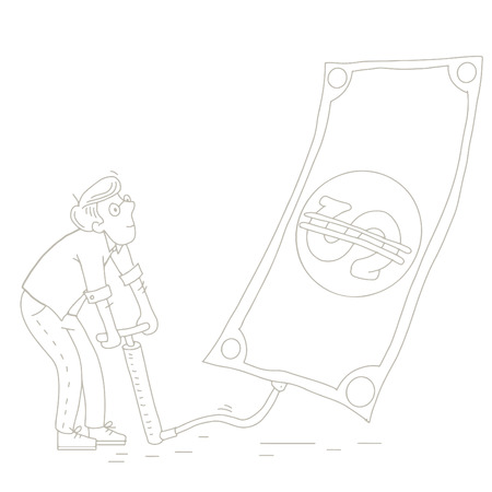 Pumping moneyのイラスト素材