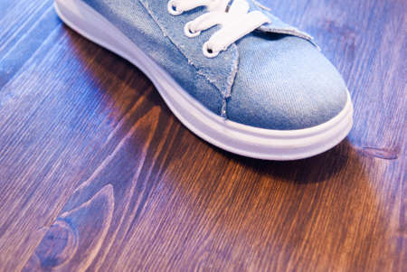 Women's clothing and accessories. Jeans, purse and shoes.の写真素材