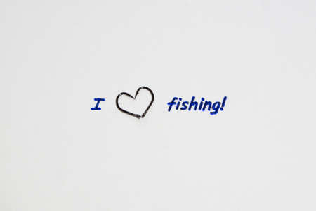 Inscription - I love fishingの写真素材