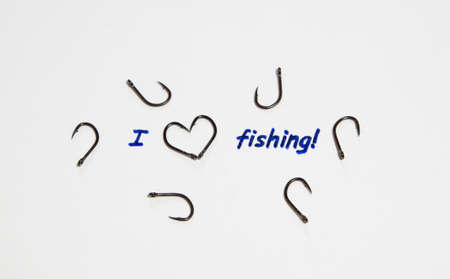 Inscription - I love fishingの写真素材
