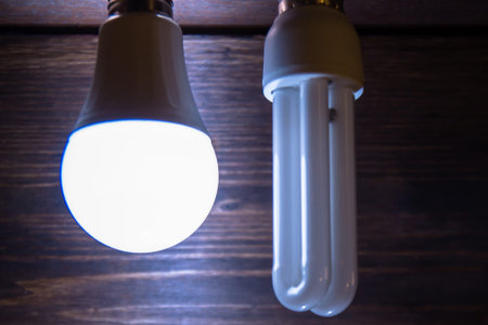 Choice of a led or energy saving lamp. The choice between good and best. A winner and a loser.