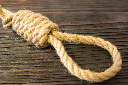 The deadly loop of rope. Last seconds of life. Unrequited love.の写真素材