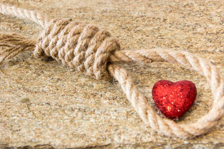 The deadly loop of rope. Last seconds of life. Unrequited love.の写真素材