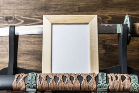 Sword of the samurai. Medieval Japanese weapons.の写真素材