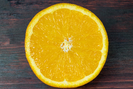 Juicy orange juice for breakfast.