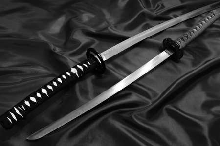 Sword of the samurai. Medieval Japanese weapons Sword of the samurai. Medieval Japanese weaponsの写真素材