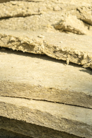 Mineral wool. Material for insulation of buildings.