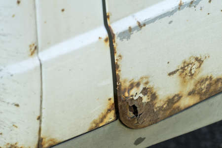 Rust on car. Place for your text.の写真素材