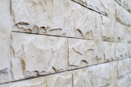 The wall is lined with stone. Place for your text.