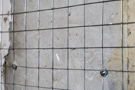 Metal welded mesh for better adhesion of plaster on the walls. Metal welded mesh for better adhesion...