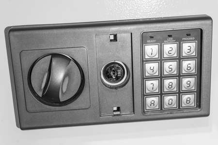 Photo of the front panel of the safe with an electronic code set. Photo of the front panel of the safe with an electronic code set.の写真素材