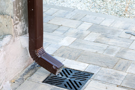drainpipe. pipe to drain water after rain.