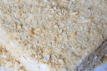 Making a cake with nuts at home. Making a cake with nuts at home.の写真素材